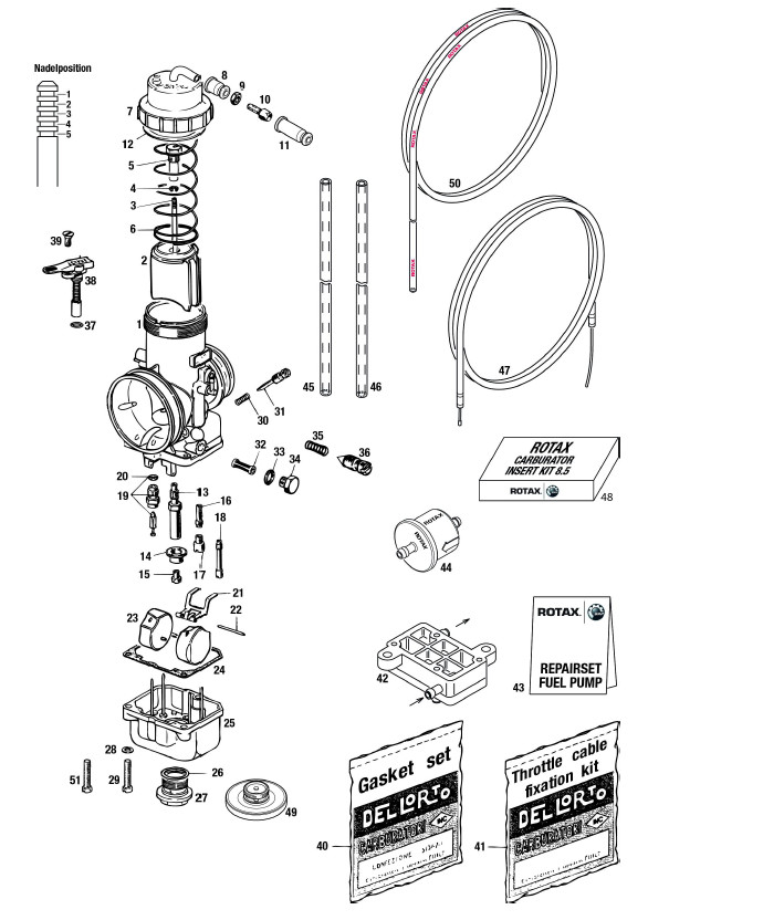 Rotax Carburetor 34XS+Fuel System