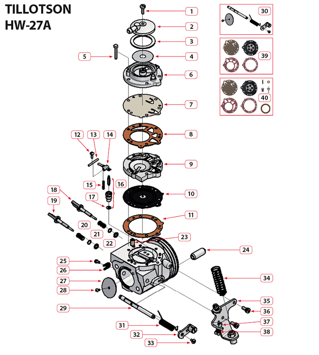 X30 Carburetor HW27A+Parts